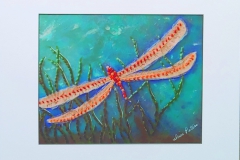 dragonfly print   total size 14 x 11  $25