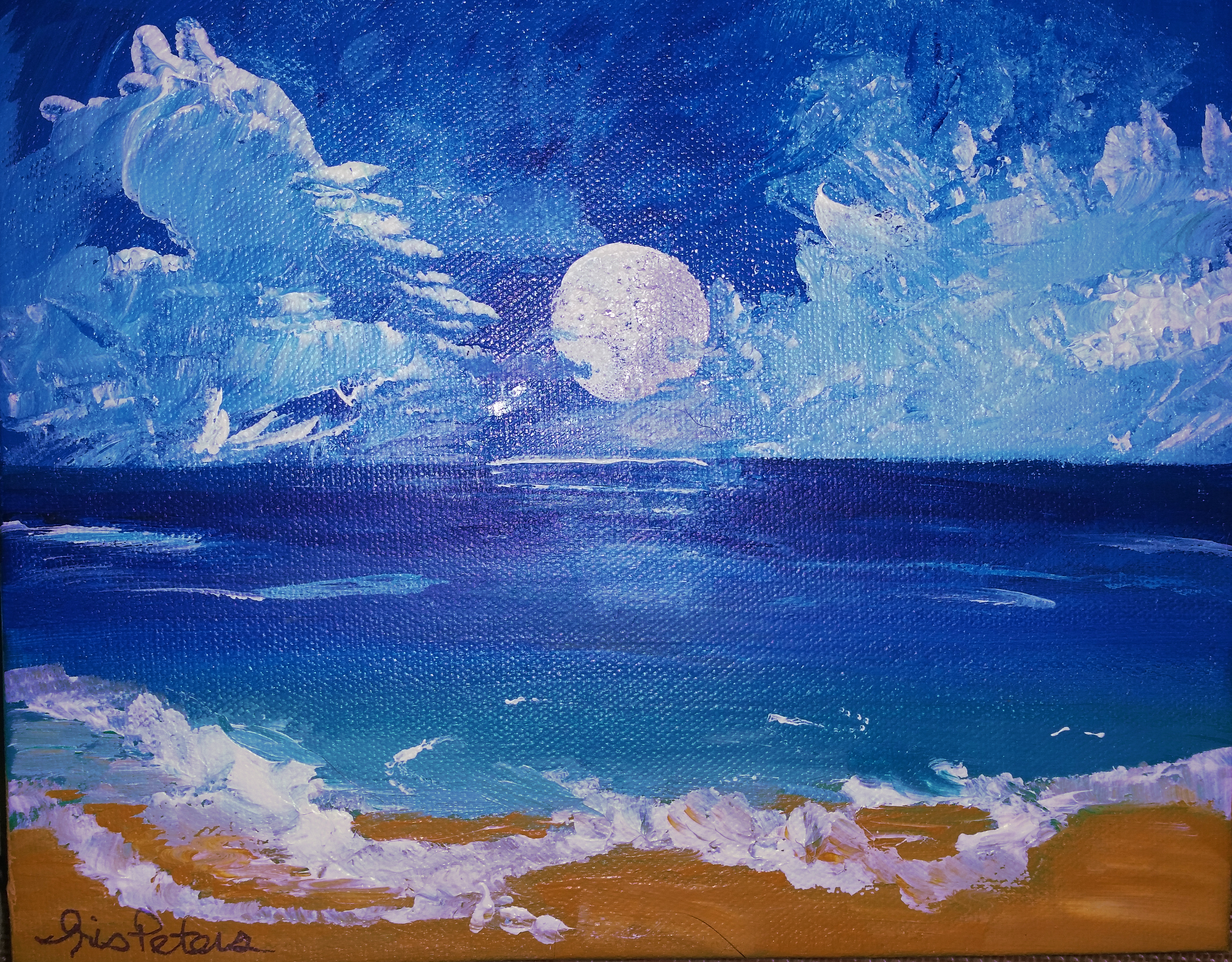 Moon on the Beach 10 x 8       $60