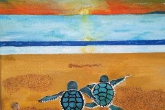 Two Turtles 12 x 9